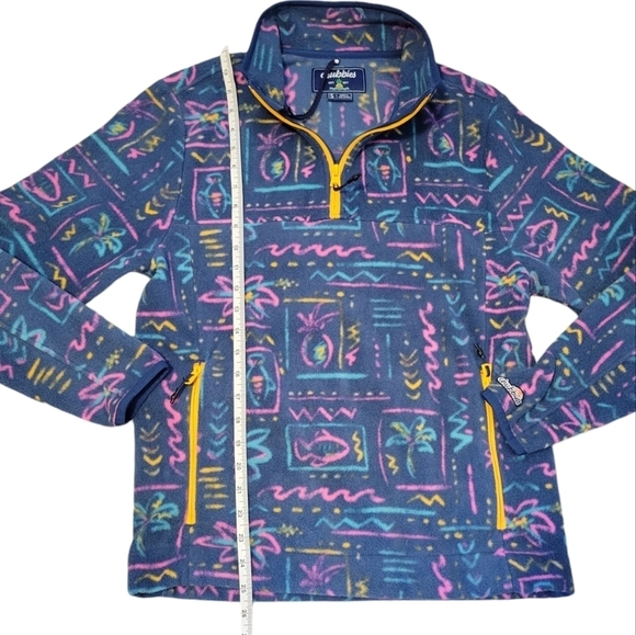 Chubbies BoomShakalaka Men's 1/4 Zip Fleece Pullover Jacket Sweater Size Small - Picture 7 of 9